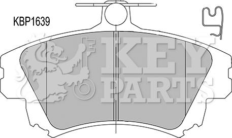 Key Parts KBP1639 - Тормозные колодки, дисковые, комплект autosila-amz.com