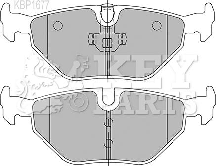 Key Parts KBP1677 - Тормозные колодки, дисковые, комплект autosila-amz.com