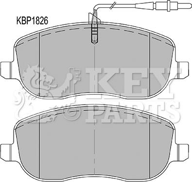 Key Parts KBP1826 - Тормозные колодки, дисковые, комплект autosila-amz.com