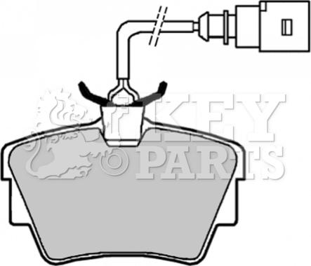 Key Parts KBP1822 - Тормозные колодки, дисковые, комплект autosila-amz.com