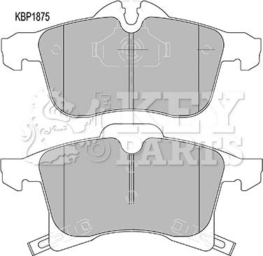 Key Parts KBP1875 - Тормозные колодки, дисковые, комплект autosila-amz.com