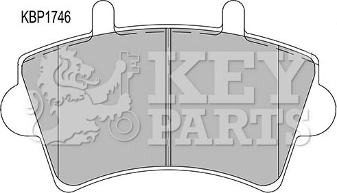 Key Parts KBP1746 - Тормозные колодки, дисковые, комплект autosila-amz.com