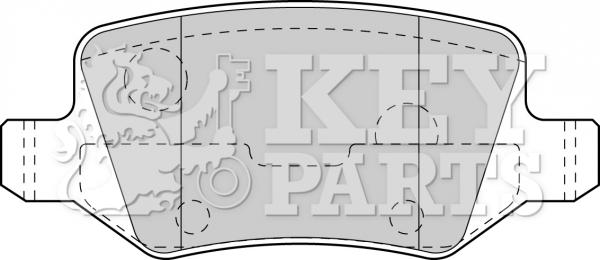 Key Parts KBP1753 - Тормозные колодки, дисковые, комплект autosila-amz.com