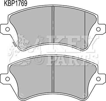Key Parts KBP1769 - Тормозные колодки, дисковые, комплект autosila-amz.com