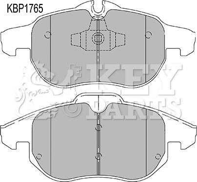 Key Parts KBP1765 - Тормозные колодки, дисковые, комплект autosila-amz.com