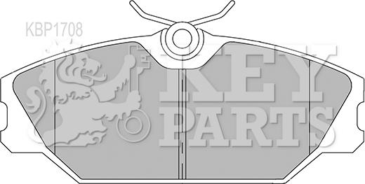 Key Parts KBP1708 - Тормозные колодки, дисковые, комплект autosila-amz.com