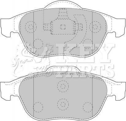 Key Parts KBP1731 - Тормозные колодки, дисковые, комплект autosila-amz.com