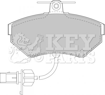 Key Parts KBP1733 - Тормозные колодки, дисковые, комплект autosila-amz.com