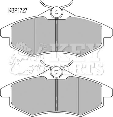 Key Parts KBP1727 - Тормозные колодки, дисковые, комплект autosila-amz.com