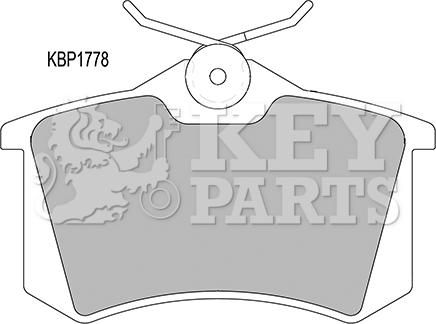 Key Parts KBP1778 - Тормозные колодки, дисковые, комплект autosila-amz.com
