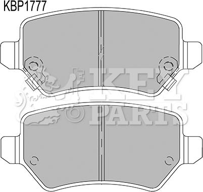 Key Parts KBP1777 - Тормозные колодки, дисковые, комплект autosila-amz.com
