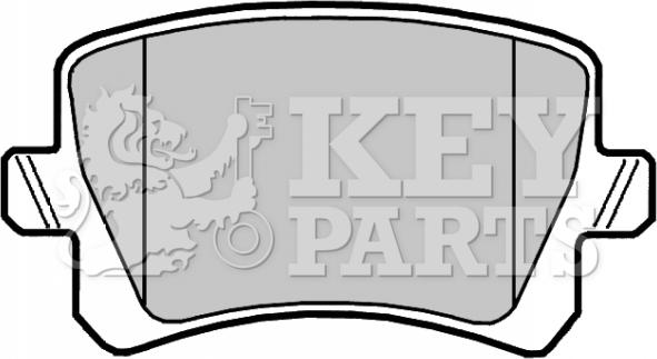 Key Parts KBP2044 - Тормозные колодки, дисковые, комплект autosila-amz.com