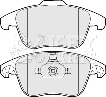 Key Parts KBP2046 - Тормозные колодки, дисковые, комплект autosila-amz.com