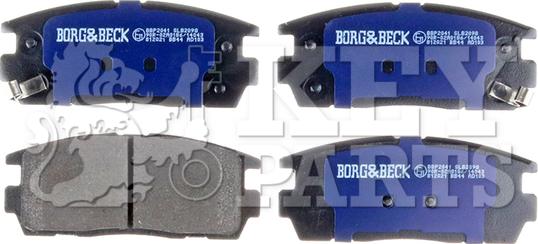 Key Parts KBP2041 - Тормозные колодки, дисковые, комплект autosila-amz.com