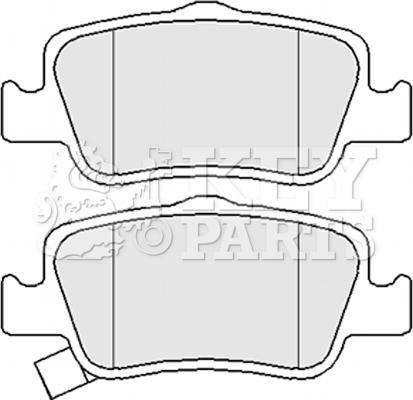 Key Parts KBP2056 - Тормозные колодки, дисковые, комплект autosila-amz.com