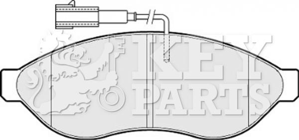 Key Parts KBP2001 - Тормозные колодки, дисковые, комплект autosila-amz.com