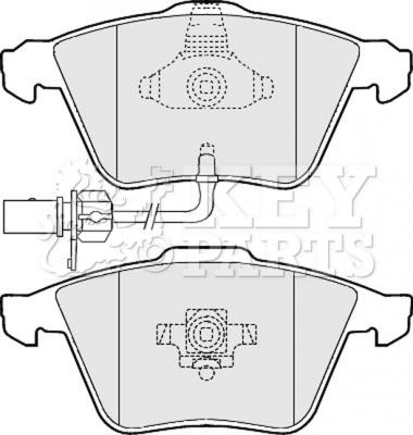 Key Parts KBP2013 - Тормозные колодки, дисковые, комплект autosila-amz.com