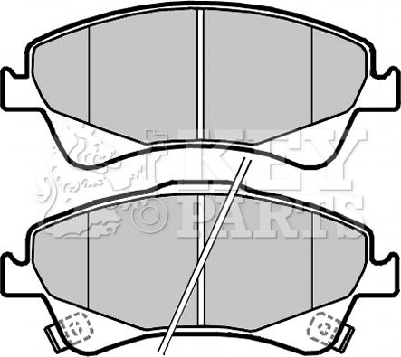 Key Parts KBP2080 - Тормозные колодки, дисковые, комплект autosila-amz.com