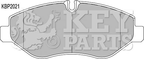 Key Parts KBP2021 - Тормозные колодки, дисковые, комплект autosila-amz.com