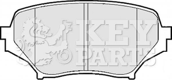 Key Parts KBP2075 - Тормозные колодки, дисковые, комплект autosila-amz.com
