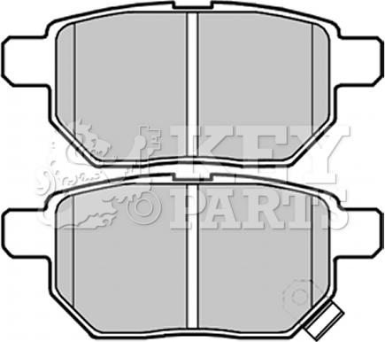 Key Parts KBP2070 - Тормозные колодки, дисковые, комплект autosila-amz.com