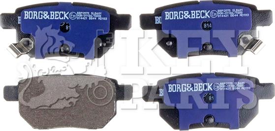Key Parts KBP2070 - Тормозные колодки, дисковые, комплект autosila-amz.com