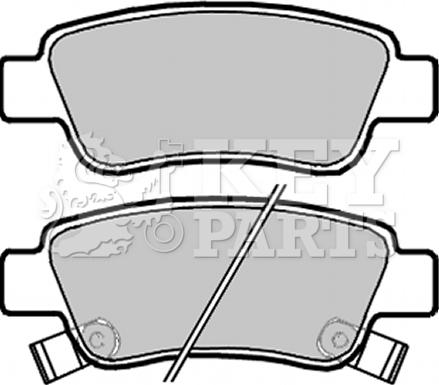 Key Parts KBP2072 - Тормозные колодки, дисковые, комплект autosila-amz.com