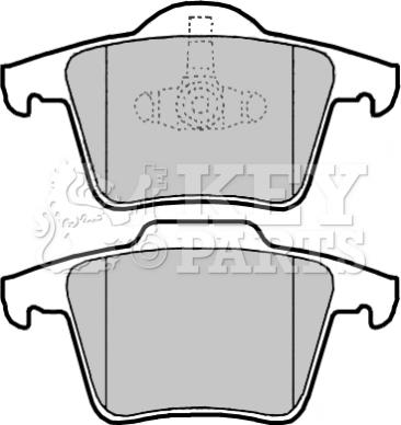 Key Parts KBP2136 - Тормозные колодки, дисковые, комплект autosila-amz.com