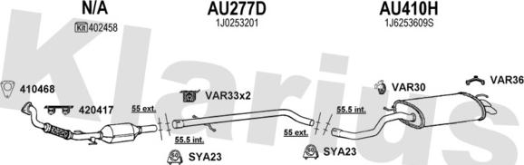 Klarius 940941U - Система выпуска ОГ autosila-amz.com