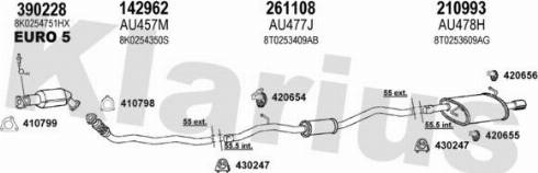 Klarius 940902E - Система выпуска ОГ autosila-amz.com