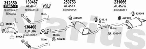 Klarius 940929E - Система выпуска ОГ autosila-amz.com