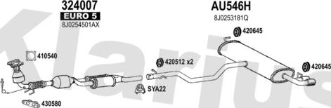 Klarius 940928U - Система выпуска ОГ autosila-amz.com