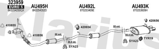 Klarius 940922U - Система выпуска ОГ autosila-amz.com