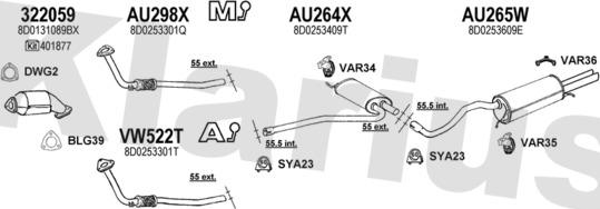 Klarius 940441U - Система выпуска ОГ autosila-amz.com