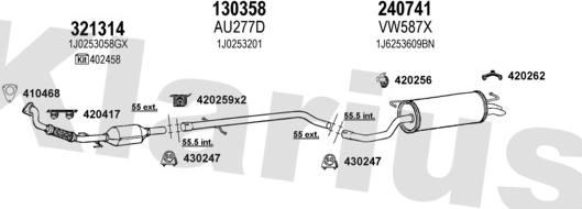 Klarius 940469E - Система выпуска ОГ autosila-amz.com