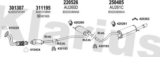 Klarius 940439E - Система выпуска ОГ autosila-amz.com