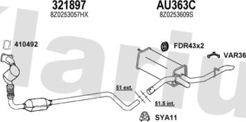 Klarius 940544U - Система выпуска ОГ autosila-amz.com