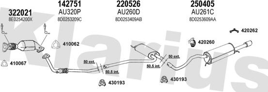 Klarius 940506E - Система выпуска ОГ autosila-amz.com