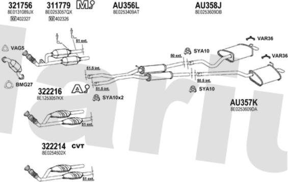 Klarius 940534U - Система выпуска ОГ autosila-amz.com