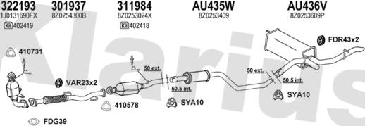 Klarius 940699U - Система выпуска ОГ autosila-amz.com