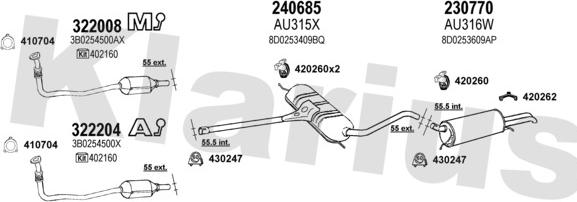 Klarius 940652E - Система выпуска ОГ autosila-amz.com