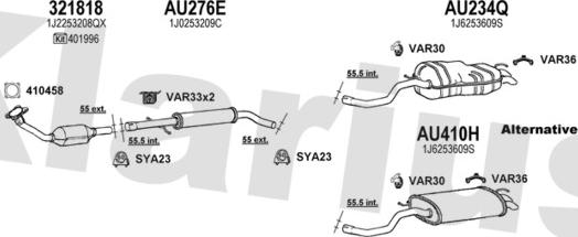 Klarius 940610U - Система выпуска ОГ autosila-amz.com