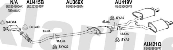 Klarius 940618U - Система выпуска ОГ autosila-amz.com