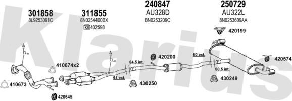 Klarius 940637E - Система выпуска ОГ autosila-amz.com