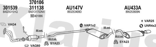 Klarius 940672U - Система выпуска ОГ autosila-amz.com