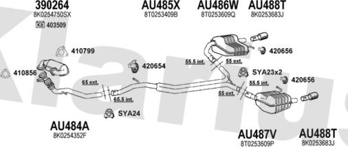 Klarius 940805U - Система выпуска ОГ autosila-amz.com