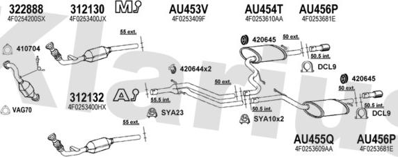 Klarius 940833U - Система выпуска ОГ autosila-amz.com