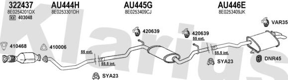 Klarius 940749U - Система выпуска ОГ autosila-amz.com