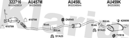 Klarius 940761U - Система выпуска ОГ autosila-amz.com