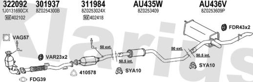 Klarius 940700U - Система выпуска ОГ autosila-amz.com